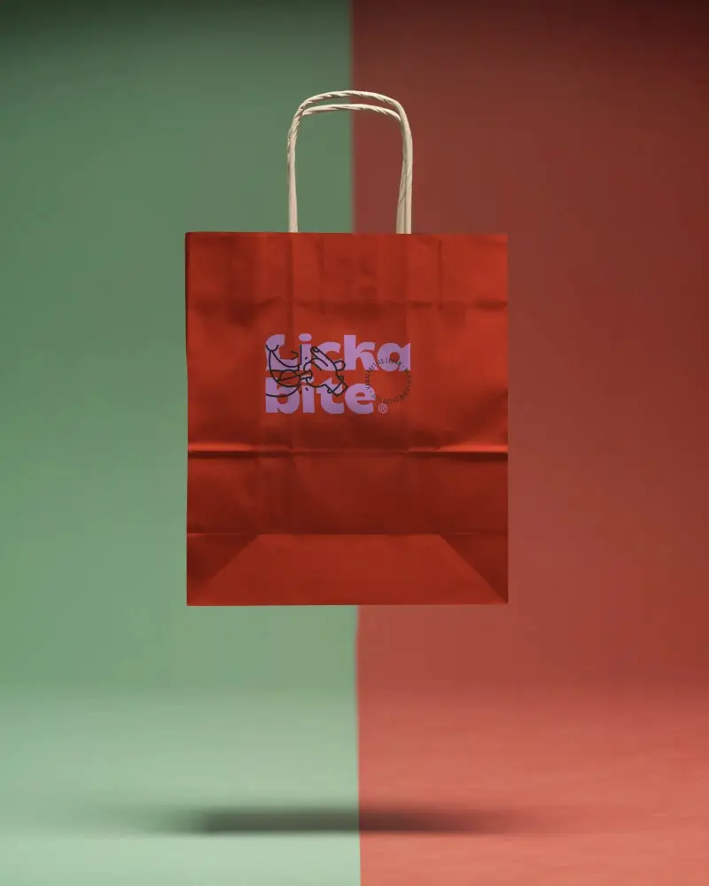 High Quality Paper Bag Mockup With Twisted Handle For Branding And Packaging Design