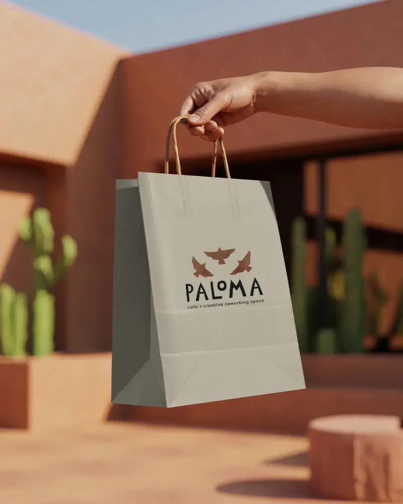 Eco Friendly Paper Bag Mockup For Retail Brands With Twist Handle Ready For Custom Logos