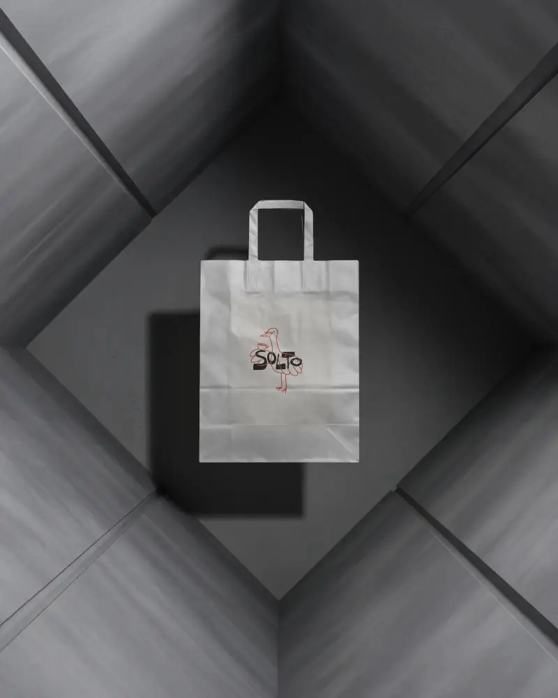 Eco Friendly Paper Bag Mockup With Handle Perfect For Retail And Shopping Branding