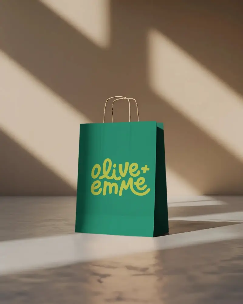 Eco Friendly Paper Bag Mockup With Twisted Handles For Retail And Shopping Brand Presentation