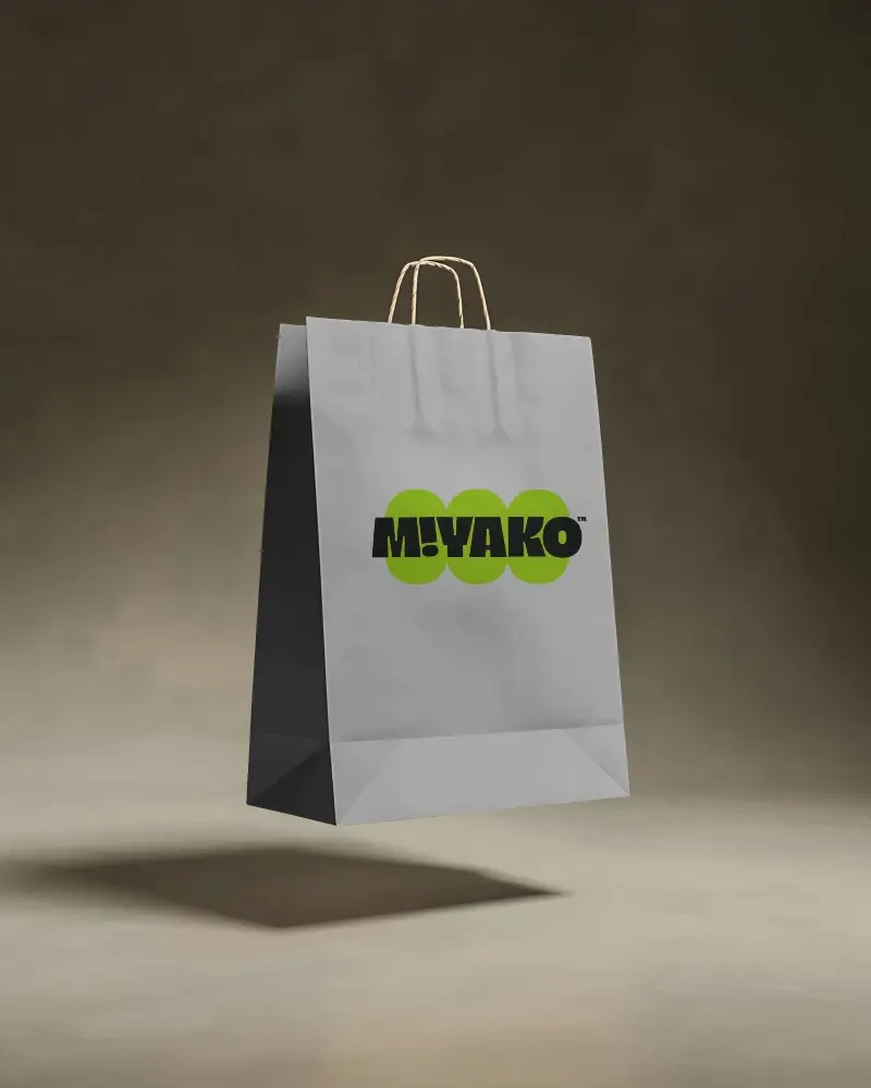 Eco Friendly Paper Bag Mockup With Twisted Handle For Retail And Shopping Presentation Use