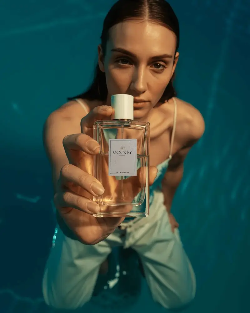 Luxury Perfume Bottle Mockup For Beauty Brand Promotion And Glamorous Fragrance Marketing Ideas