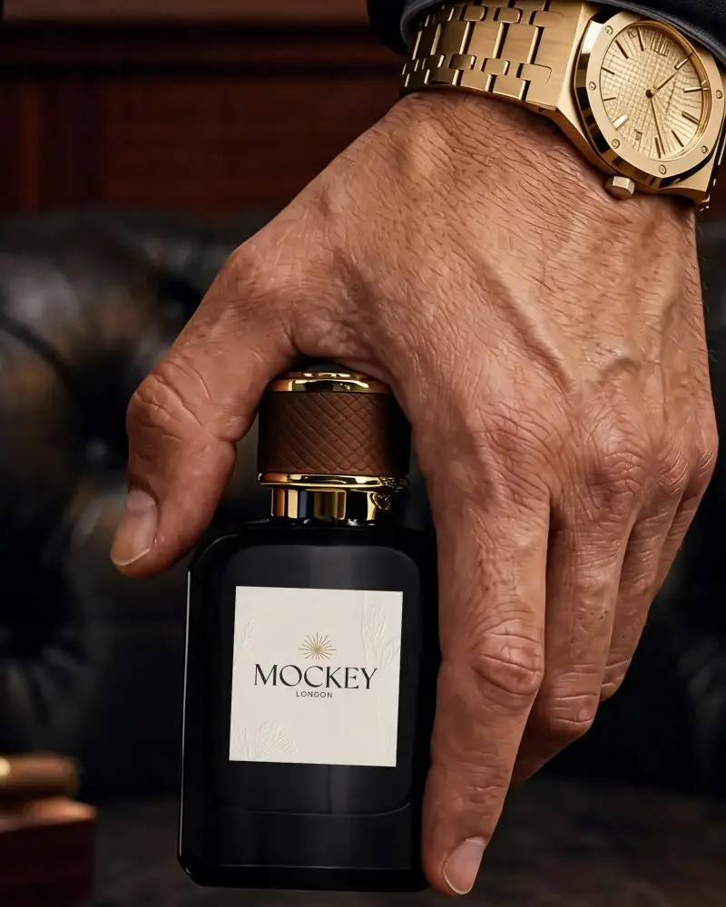 Luxury Mens Perfume Mockup For Branding And Promotional Product Design