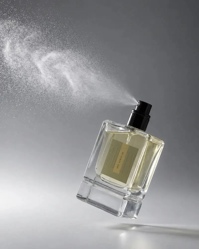 Luxury Premium Perfume Spray Mockup With Elegant Glass Bottle Design For Brand Presentation
