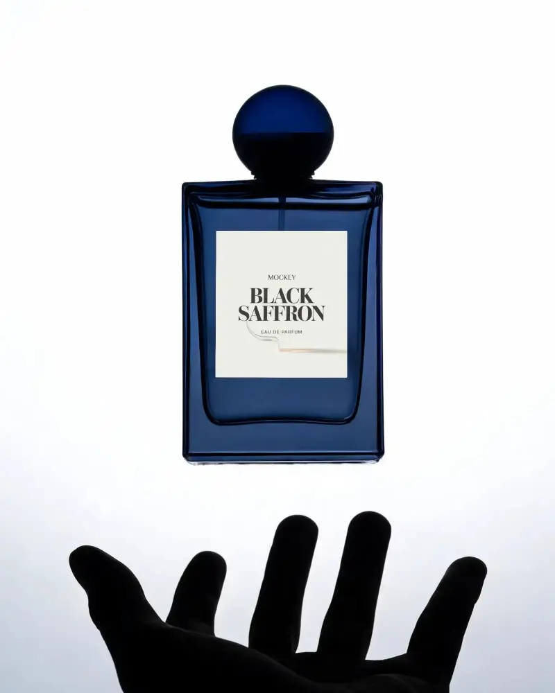 Luxury Perfume Bottle Mockup With Spacious Label For Branding And Packaging Design