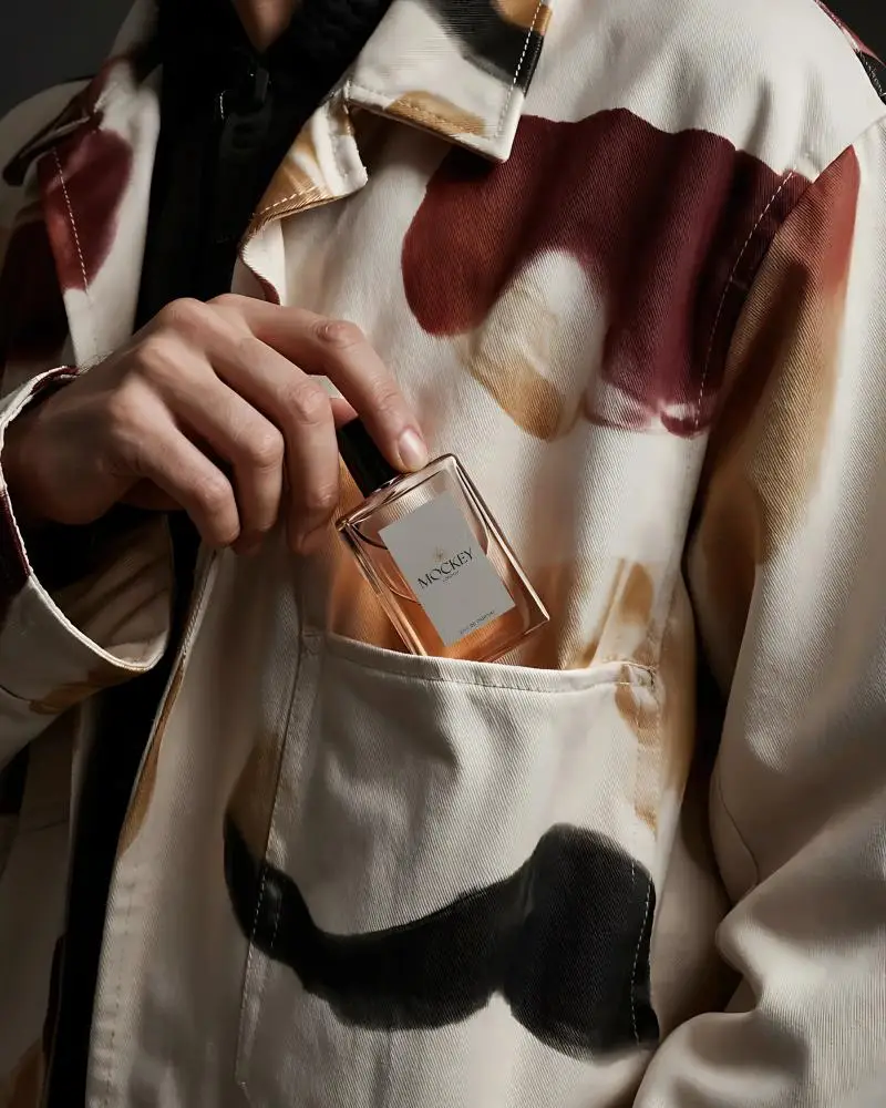 Modern Elegant Perfume Bottle Mockup For Luxury Fragrance Brand Promotions