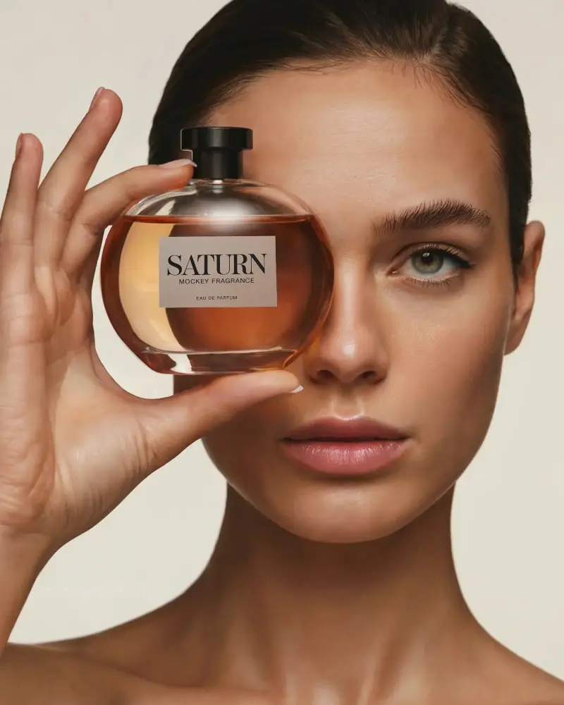 Luxury Elegant Perfume Bottle Mockup For Beauty Brand Promotion And Packaging Design