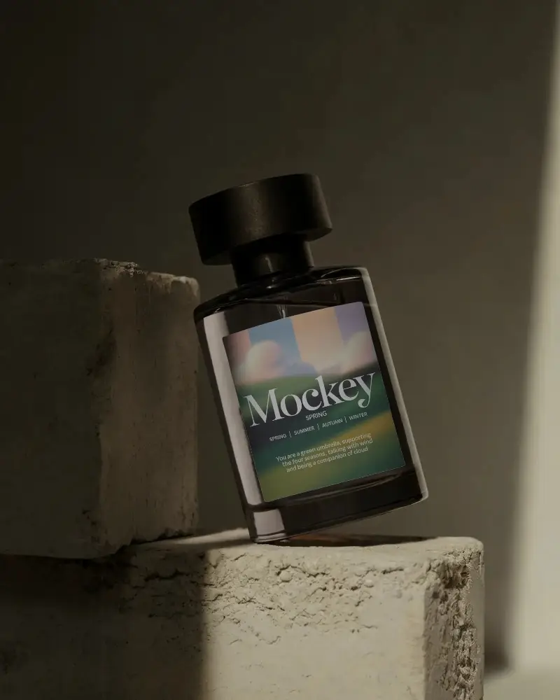 Luxury Perfume Bottle Mockup Modern Minimalist Elegant Design For Fragrance Brand Showcase