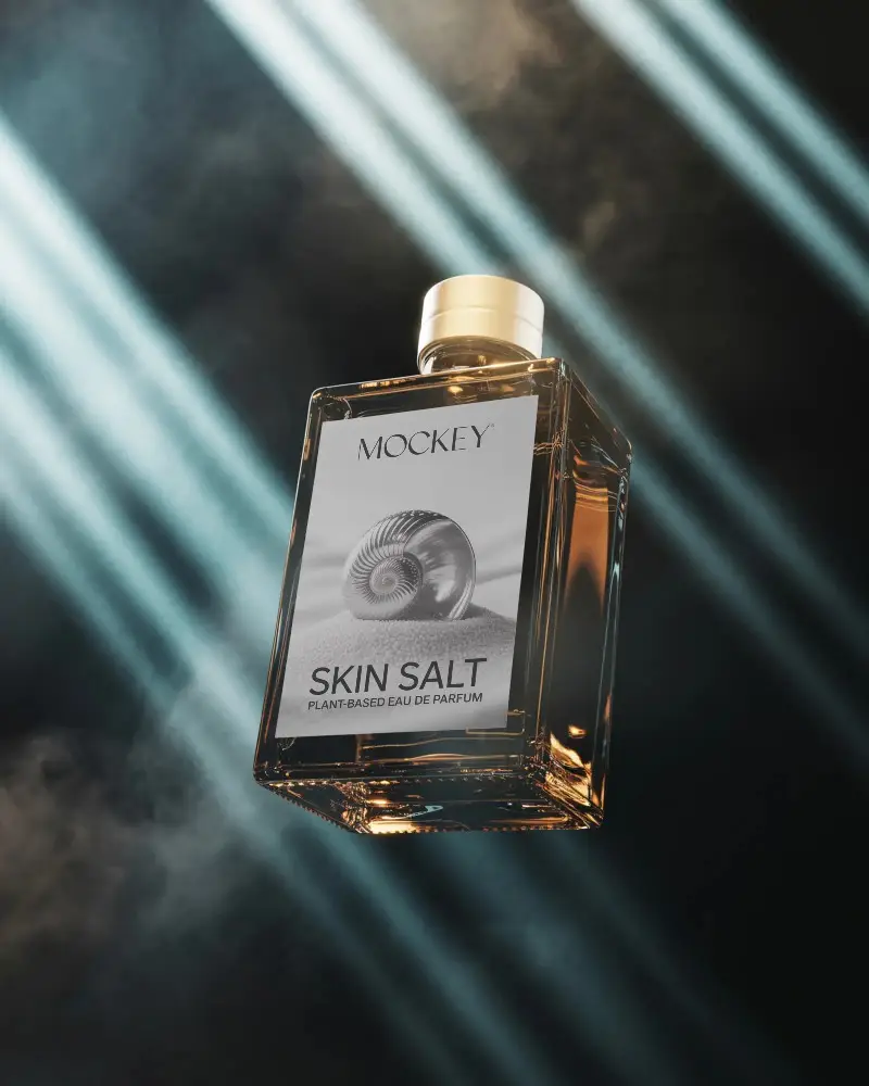 Luxury Perfume Bottle Mockup With Transparent Glass Elegant And Modern Packaging Display