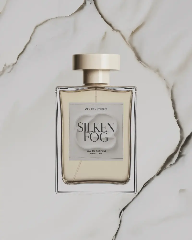 Elegant Minimalist Perfume Bottle Mockup For Luxury Fragrance Brand Presentation