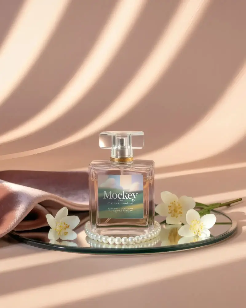 premium-perfume-packaging-mockup-with-natural-flower-and-reflective-surface