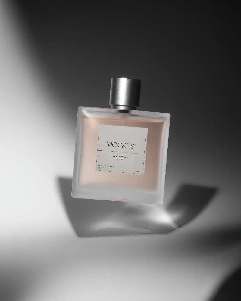 Sleek Modern Perfume Bottle Mockup For Luxury Fragrance Brand Promotion And Advertising