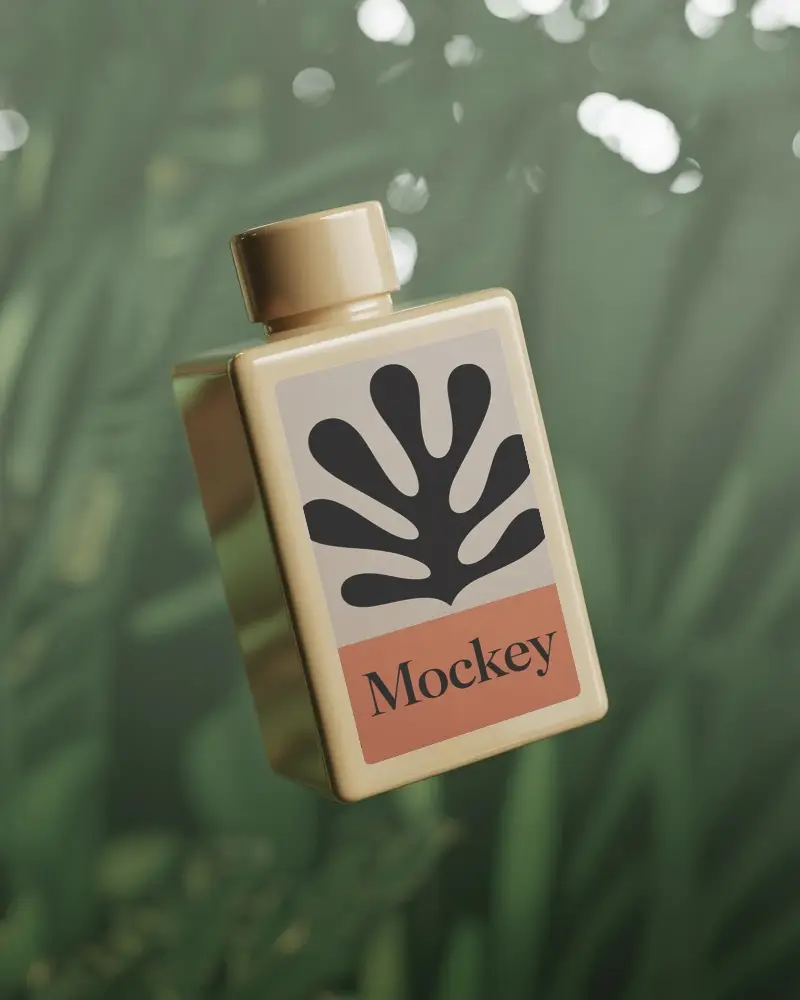 Sleek Rectangle Perfume Mockup For Fragrance Branding And Packaging Presentation