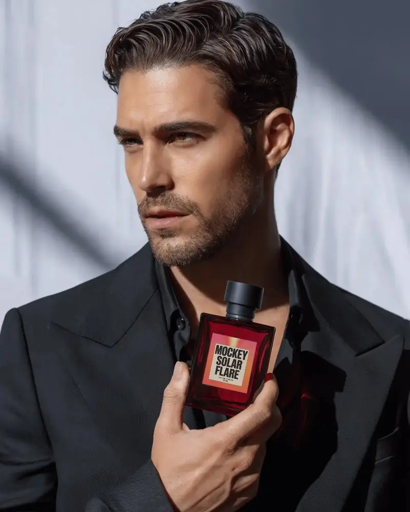 Luxurious Elegant Mens Perfume Bottle Mockup For Branding And Promotional Projects