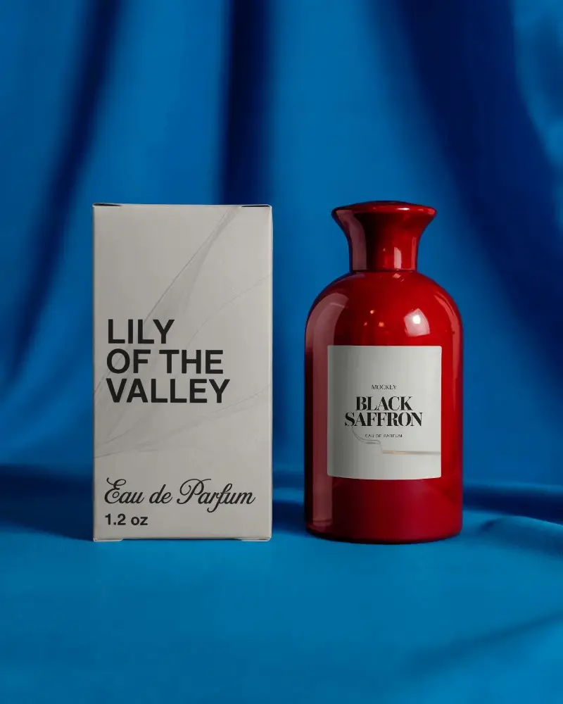 Luxury Perfume Bottle Mockup With Elegant Packaging For High End Fragrance Brand Presentation