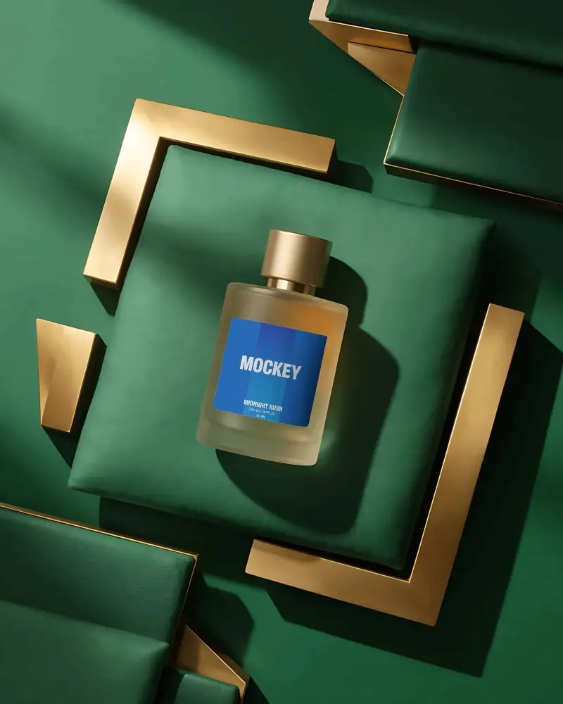 Luxury Perfume Mockup With Elegant Bottle Design And Luxurious Modern Presentation