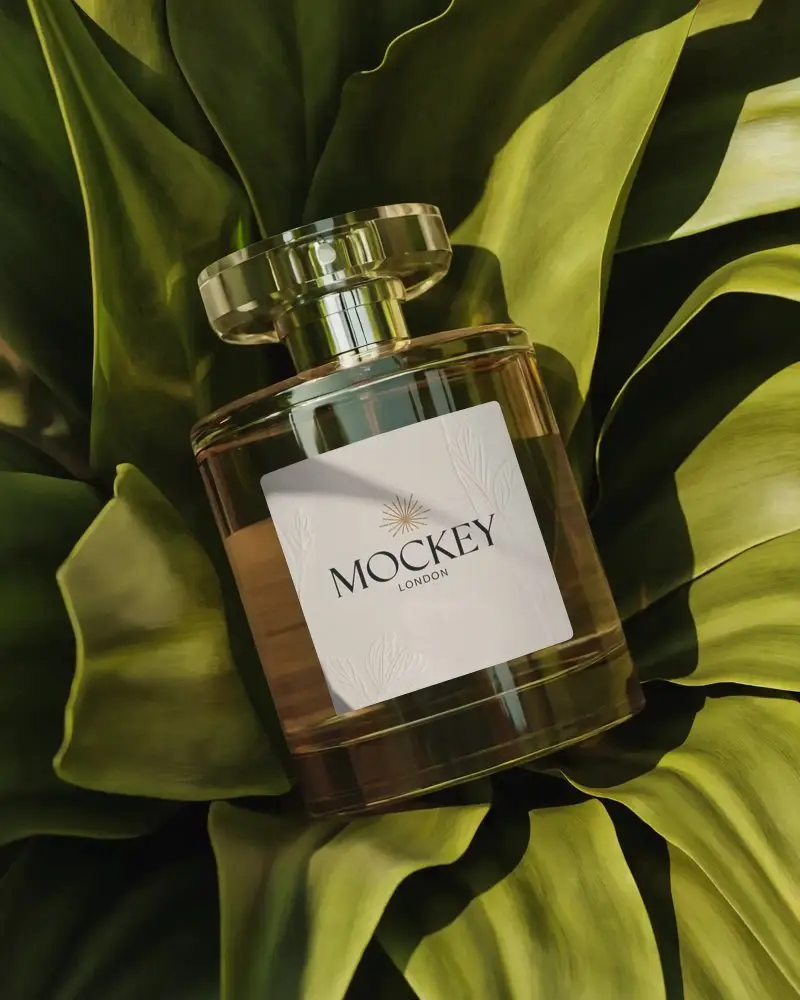 Luxury Perfume Bottle Mockup For Fragrance Branding And Packaging Design Presentation