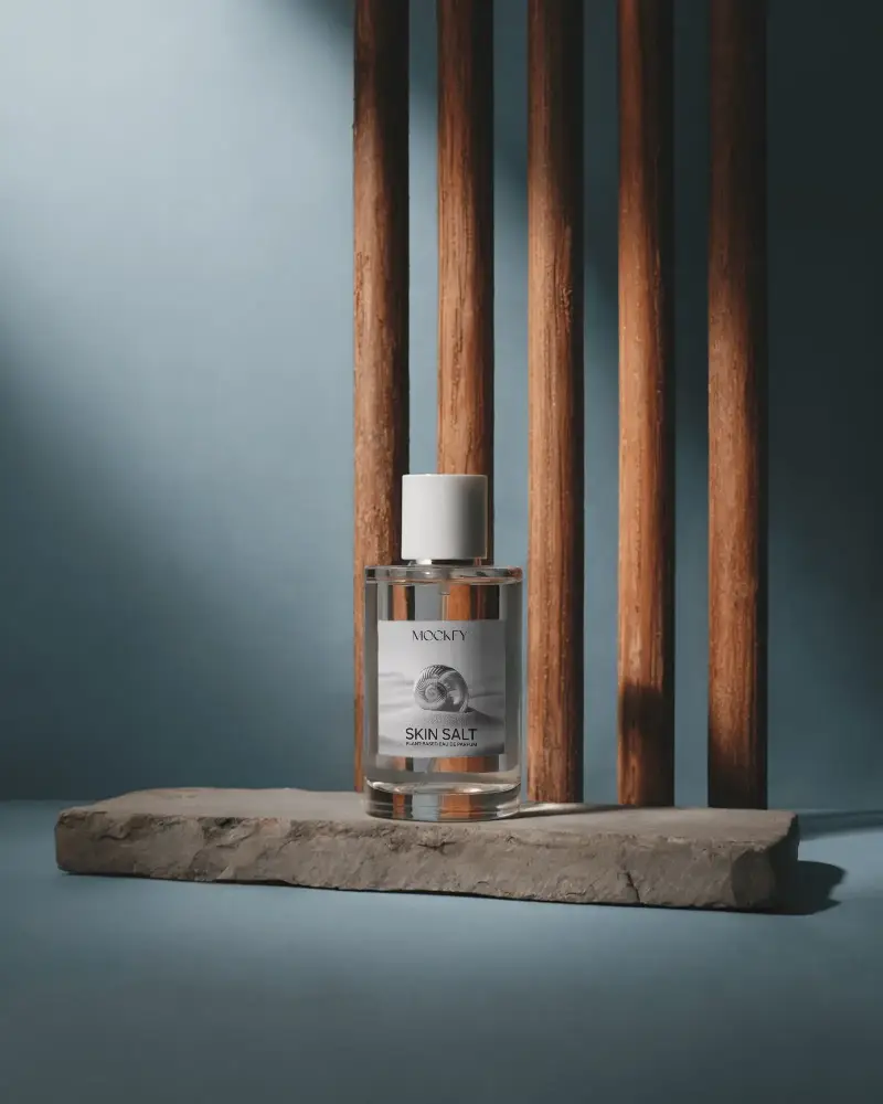 Luxury Fragrance Mockup Showcasing Elegant Glass Bottle With Modern Label Design