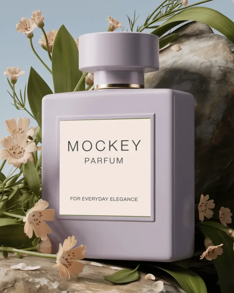 Minimalist Elegant Cosmetic Bottle Mockup For Beauty Brand Promotion