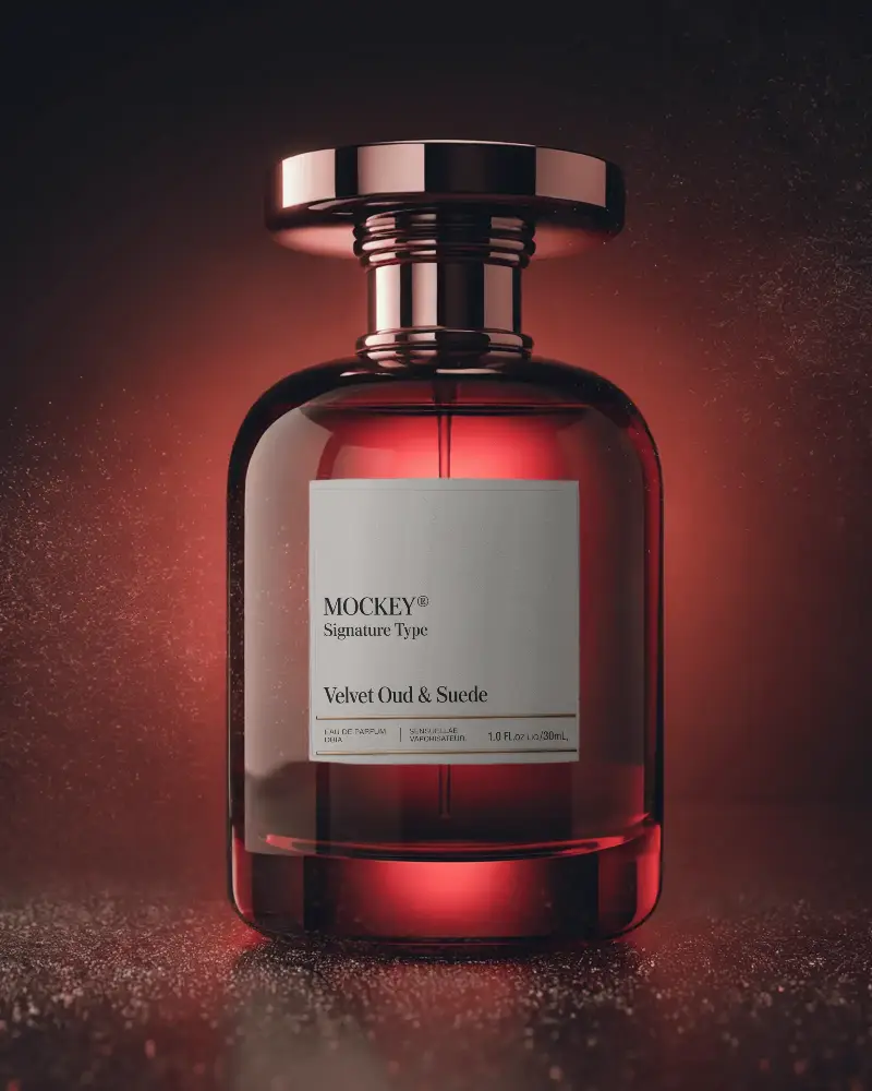 Luxury Perfume Bottle Mockup With Modern Elegant Design For Branding Identity