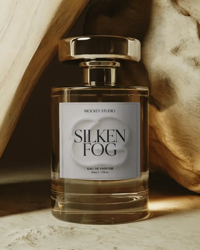 Luxury Glass Perfume Bottle Mockup For High End Fragrance Brand Promotion