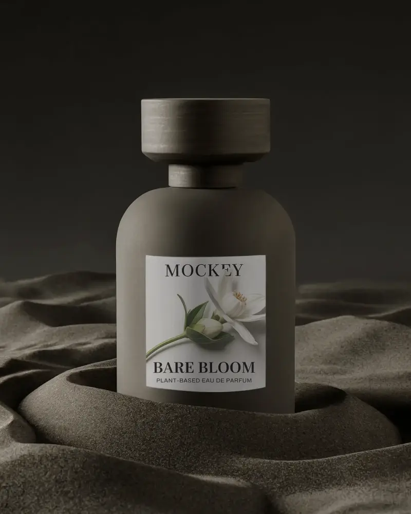 Minimalist Perfume Bottle Mockup With Blank Label For Luxury Fragrance Branding