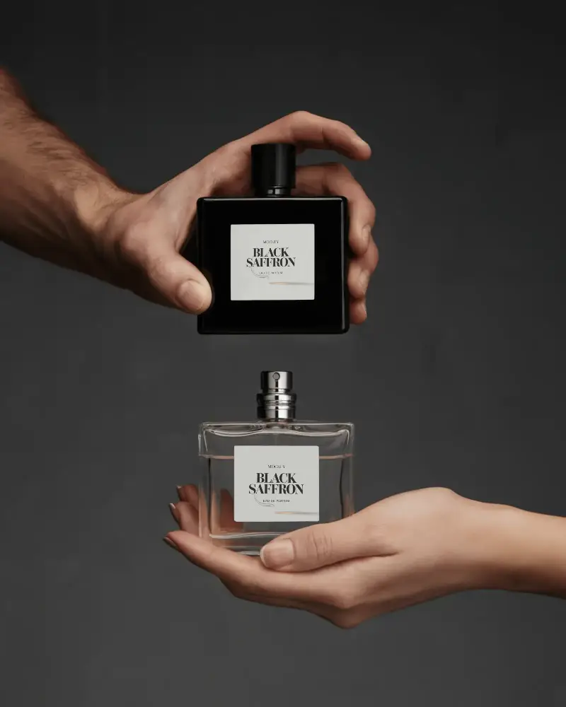 Luxury Perfume Bottle Mockup For Brand Promotions And Product Packaging Designs