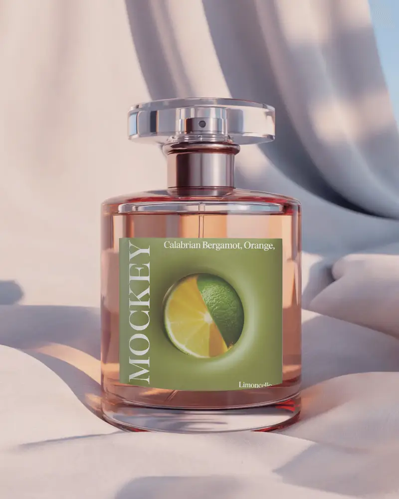 Premium Perfume Bottle Mockup For Cosmetic Packaging And Scent Product