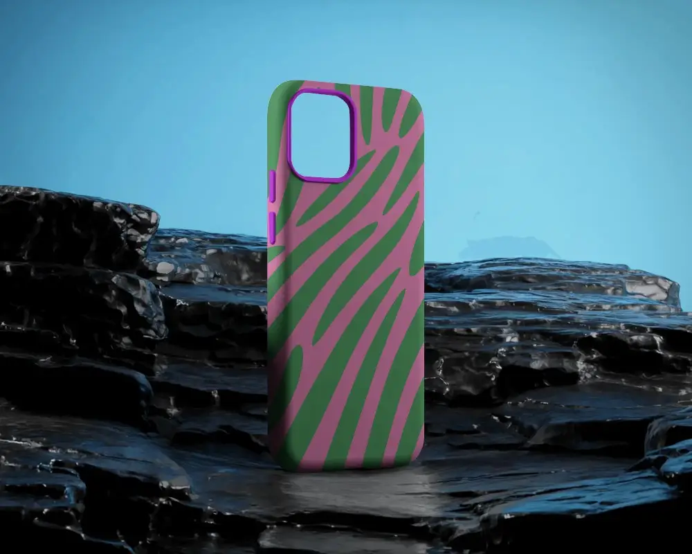 High Quality Durable Phone Cover Mockup Showcasing Smooth Texture And Precise Cutouts