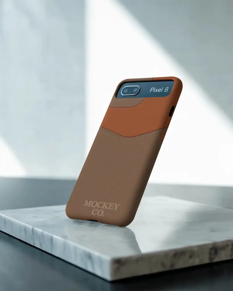 Matte Finish Phone Cover Mockup Designed For Pixel Device With Precise Camera Cutout