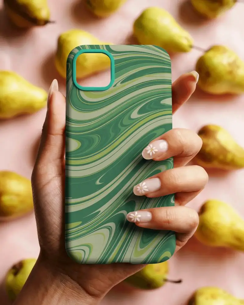 Realistic Handheld Phone Cover Mockup Ideal For Personalized Print And Branding