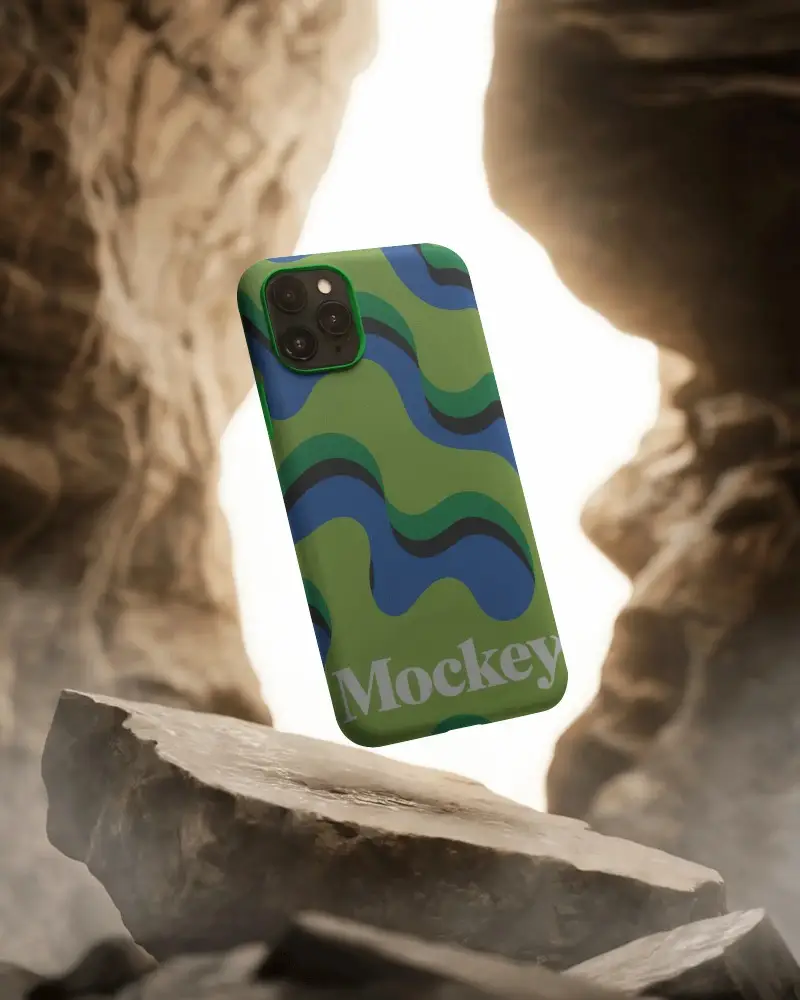 Ergonomic Phone Cover Mockup Showcasing Minimalist Design And Functional Style