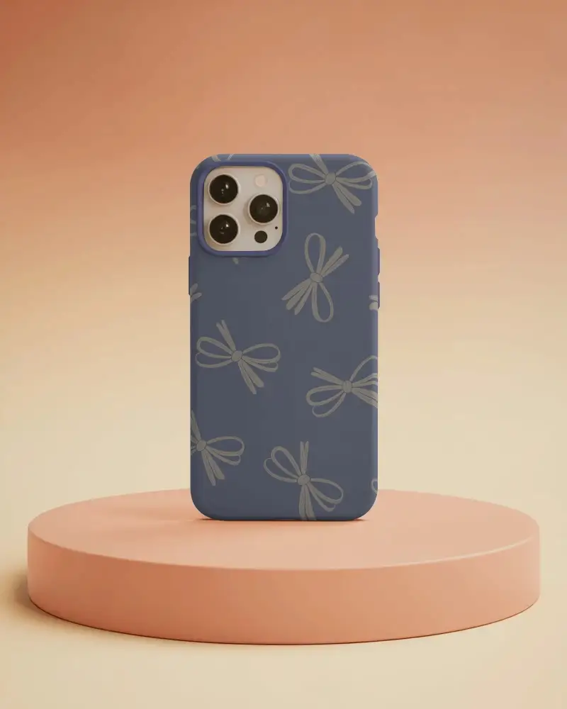 Premium Phone Cover Mockup On Round Podium With Soft Warm Gradient Background Stylish Display