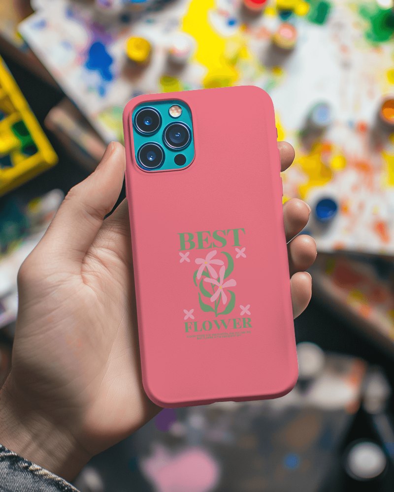 Floating White Phone Case Mockup Light Grey Background Subtle Shadowing Modern And Versatile Design 0105