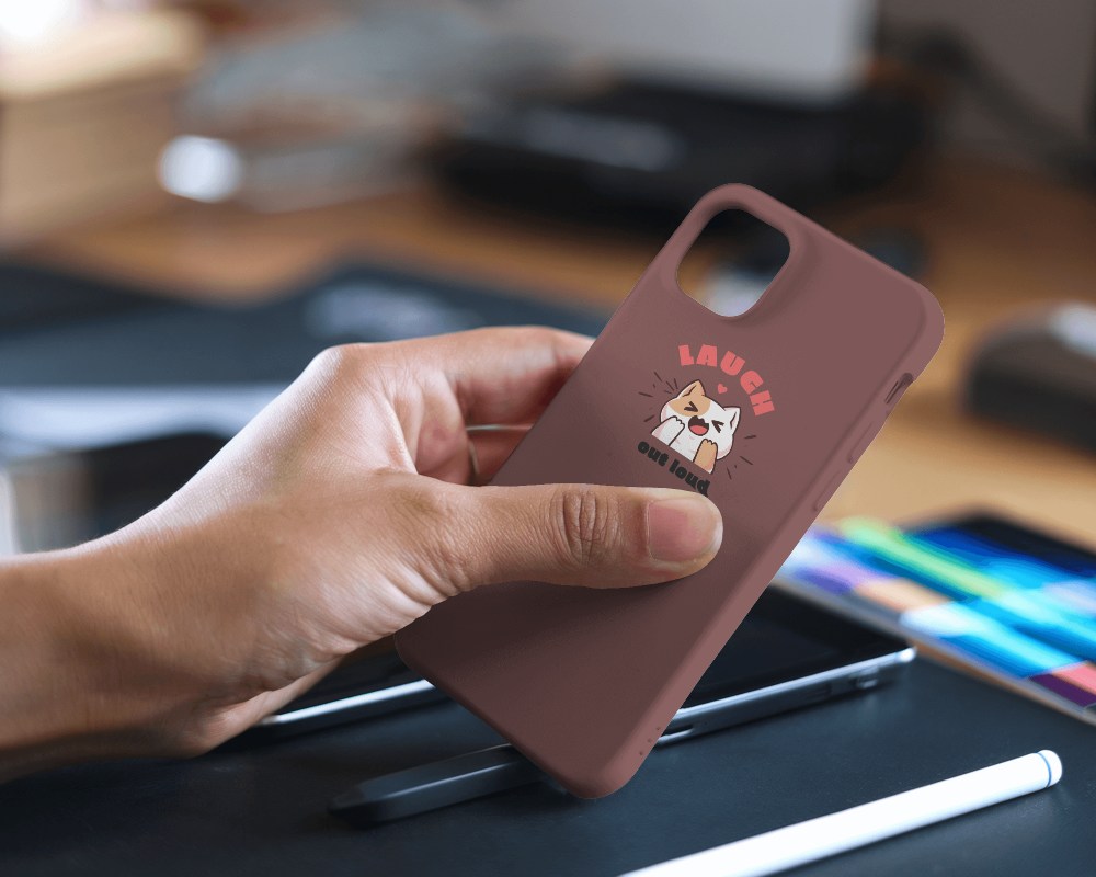 Close Up Hand Holding White Phone Cover Mockup Minimalist Design Soft Lighting Clean And Modern Look 0111