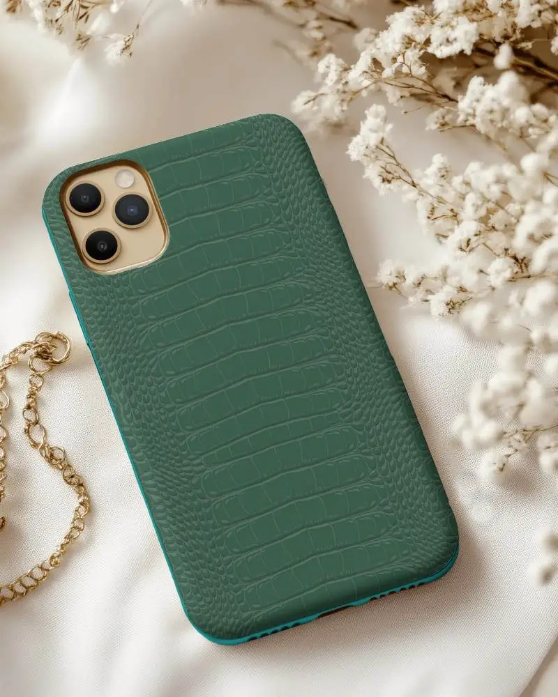 Sleek Minimalist Phone Cover Mockup Precise Cutouts For Camera And Port Accessibility