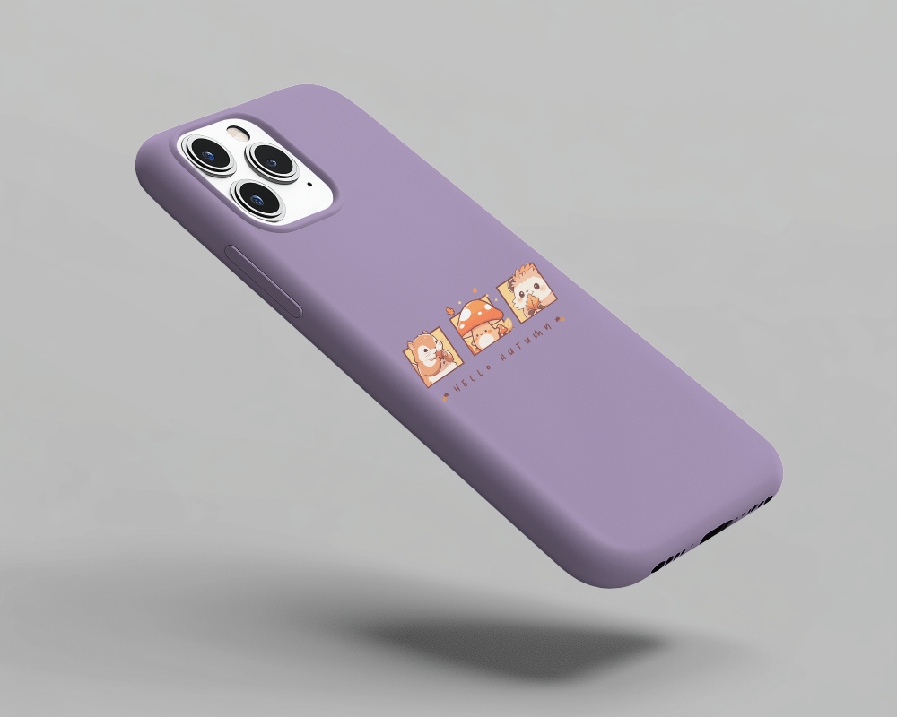 Floating Phone Case Mockup Isolated On Neutral Grey Background Subtle Lighting Sleek And Stylish 096