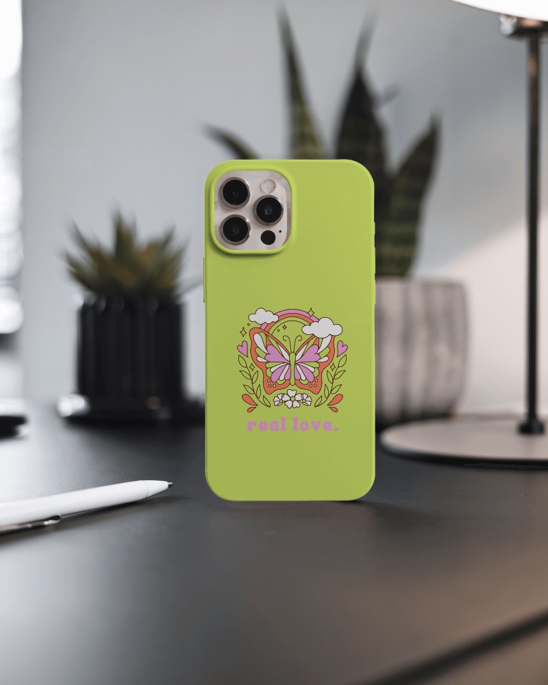 Grey Background Phone Cover Mockup Clean Minimal Design 092