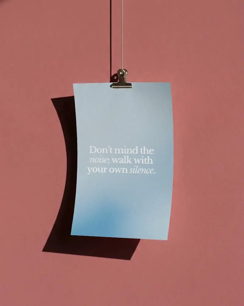 Hanging Paper Poster Mockup On Textured Wall With Shadow Creative Design Template