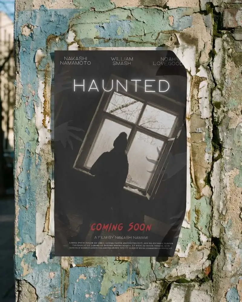 High Resolution Poster Mockup On Weathered Wall Showing Rustic And Aged Texture