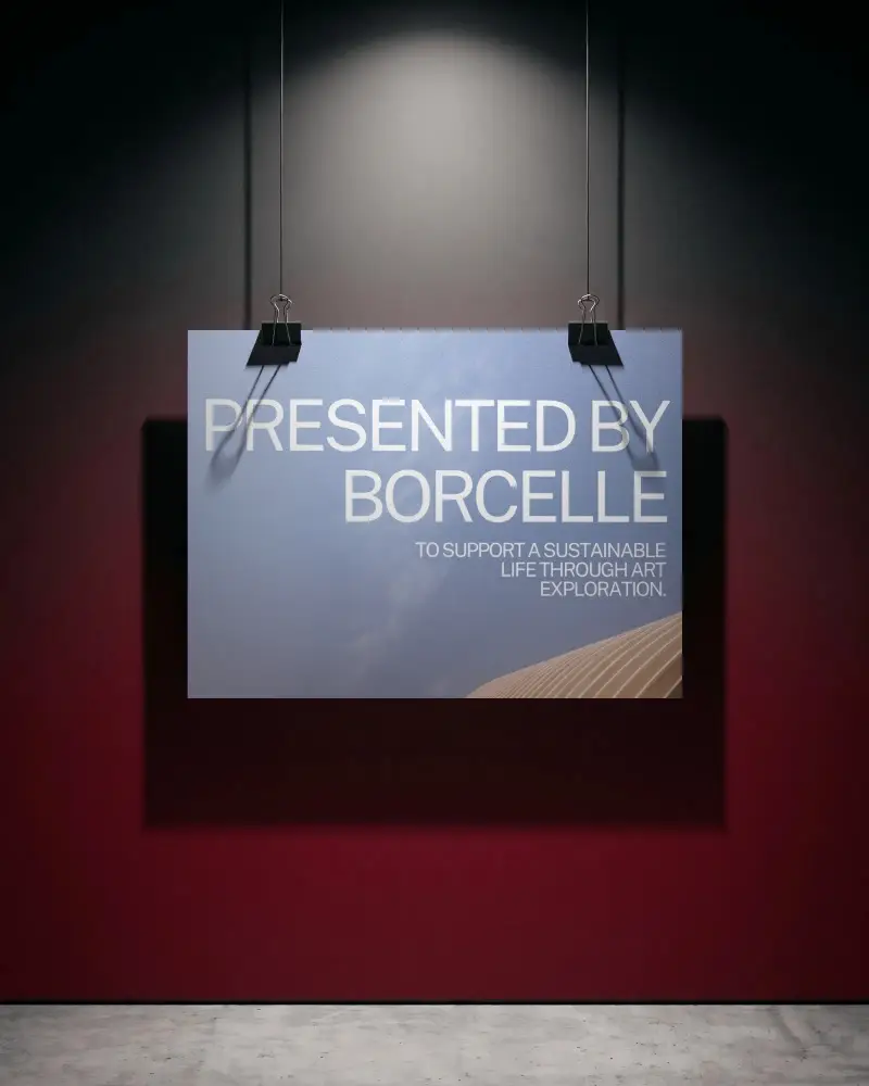 Hanging Horizontal Poster Mockup On Dark Wall With Spotlight Shadows And Clips