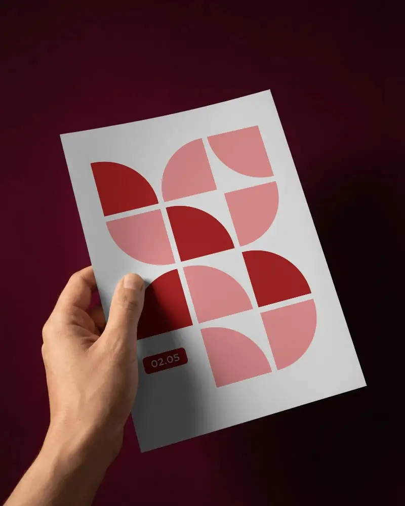 Hand Holding Poster Mockup For Design Display And Advertisement Presentation