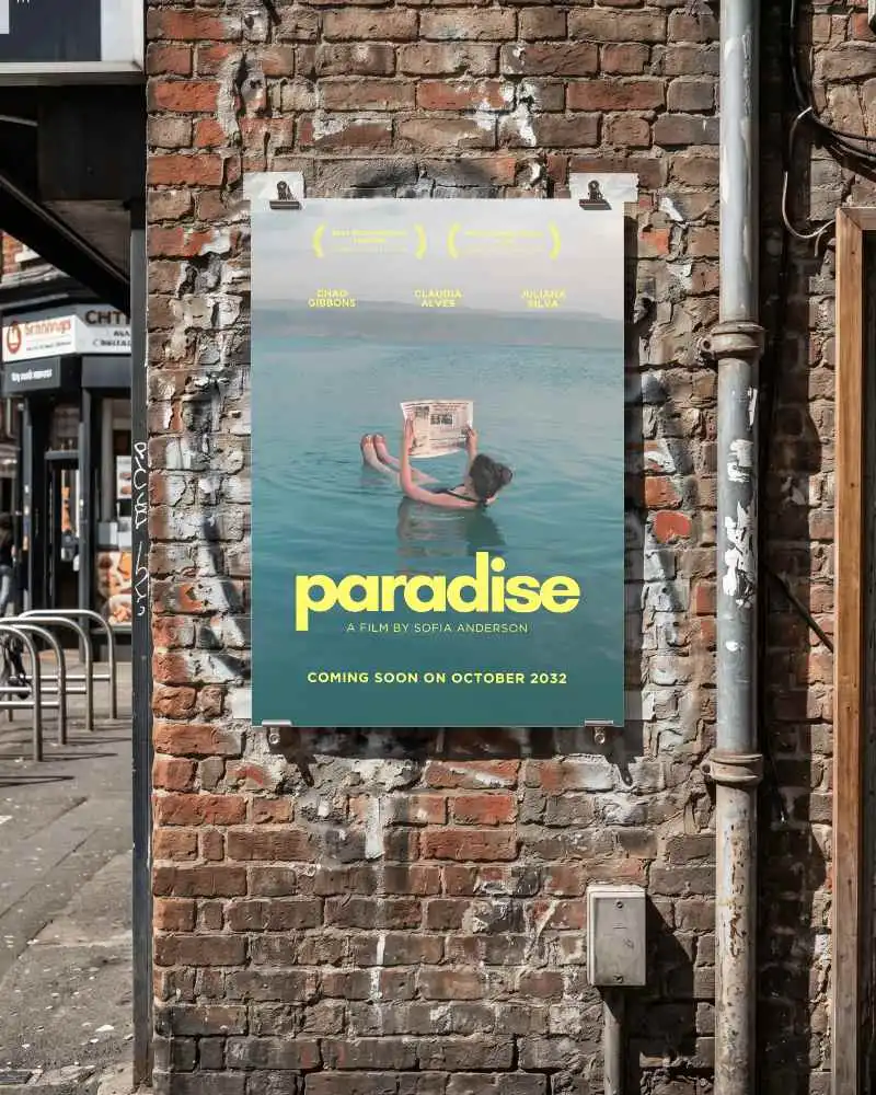Urban Brick Wall Poster Mockup For Promotion And Street Art Display Marketing