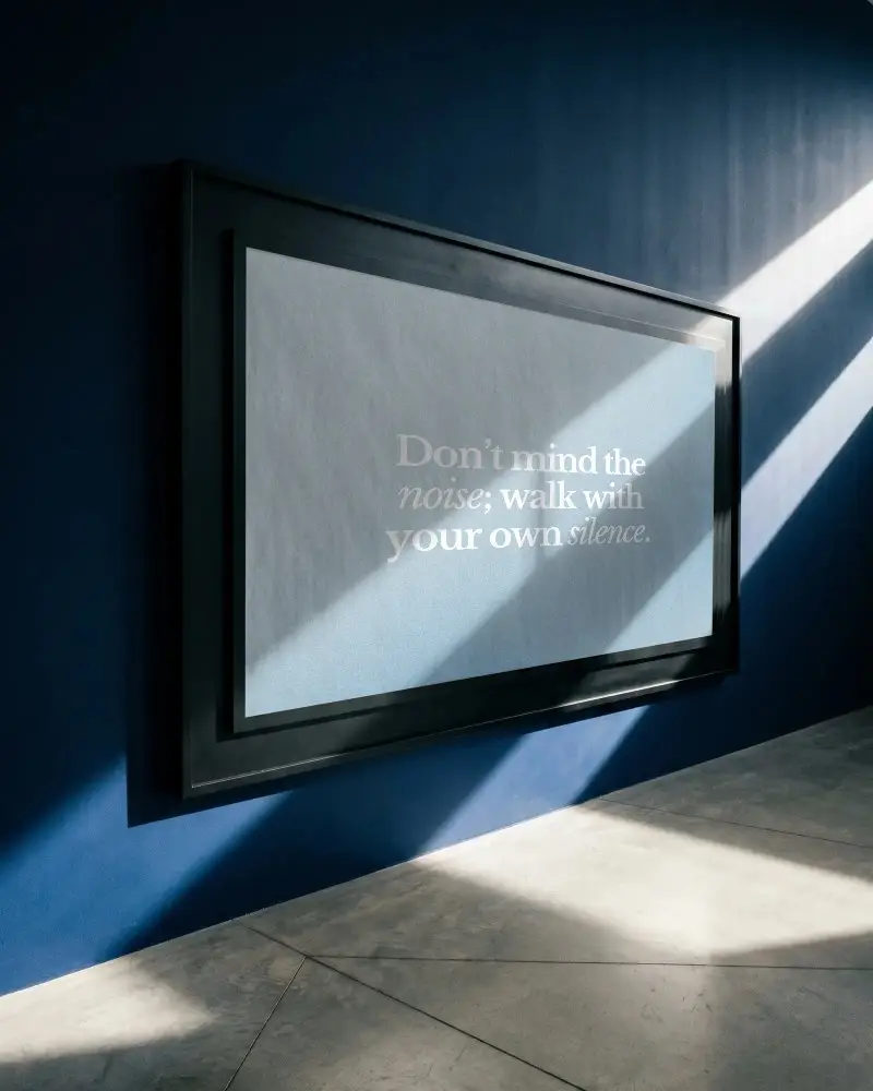 Modern Minimalist Wall Poster Mockup With Sunlight Shadow And Concrete Floor Background