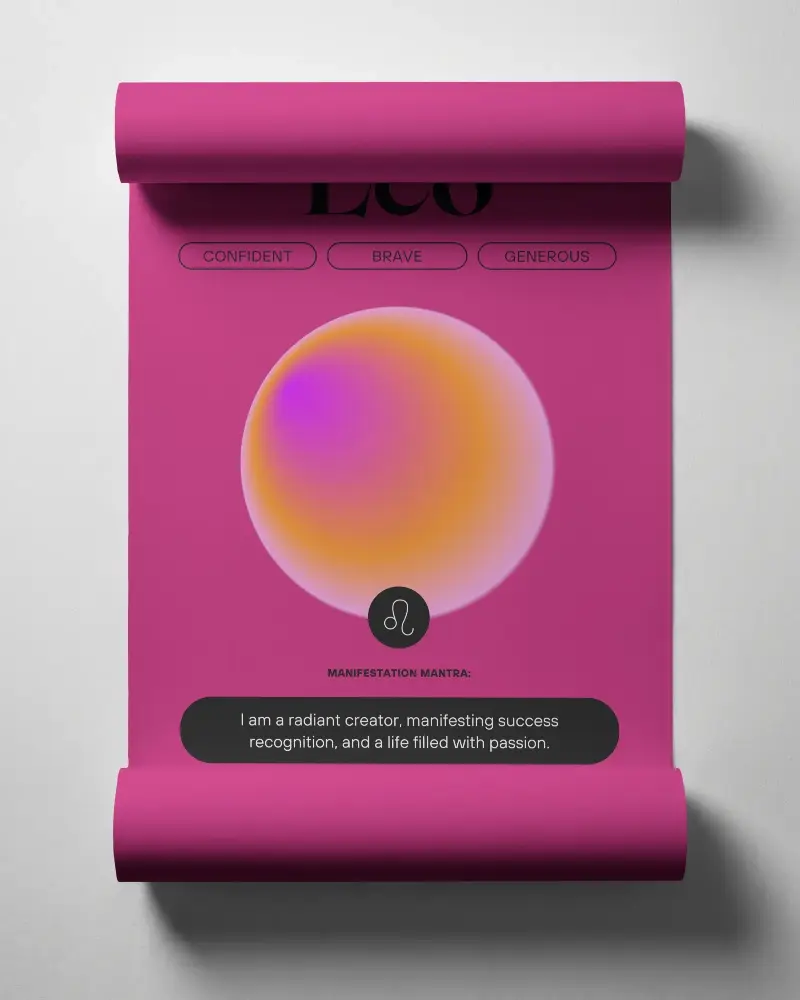 Vertical Rolled Poster Mockup With Realistic Shadow On Simple Background
