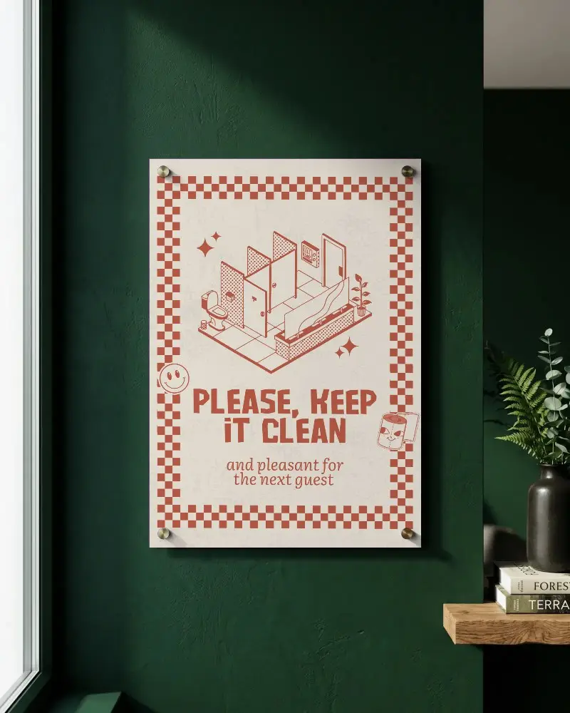 Modern Minimalist Poster Mockup For Art Showcase With Realistic Shadow Effects