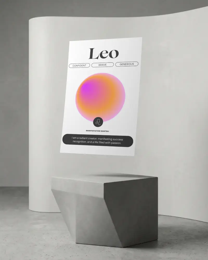 Minimalistic Floating Poster Mockup With Curved Background And Solid Base Display