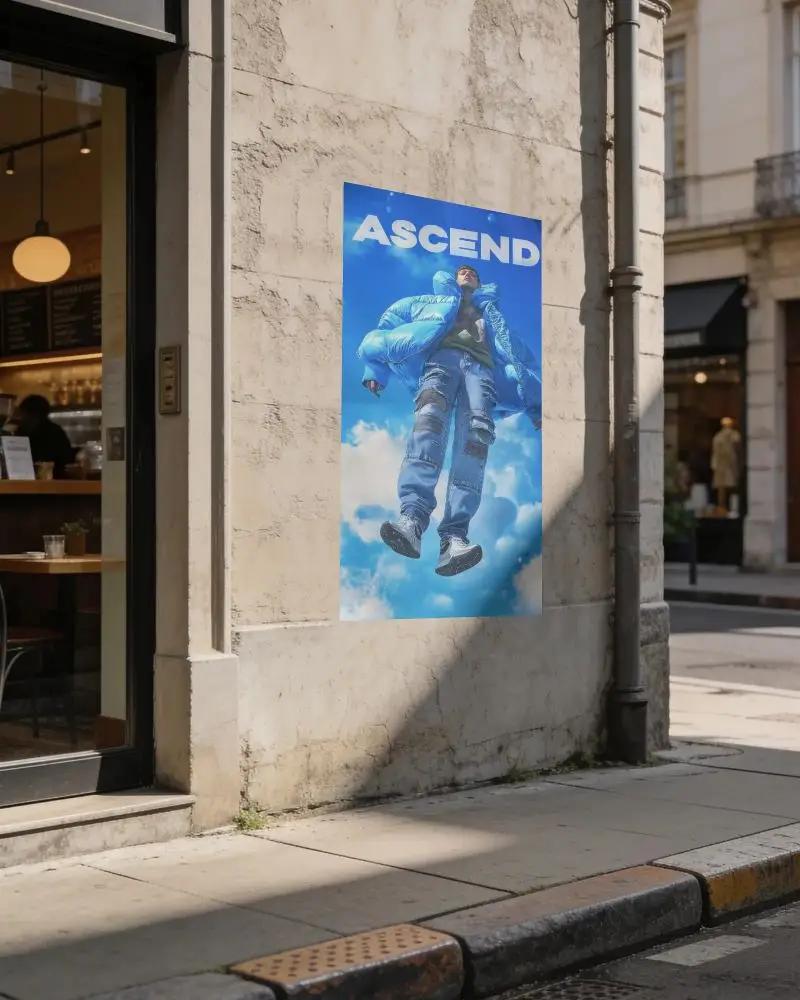 Empty Street Wall Poster Mockup For Advertising And Creative Display Ideas