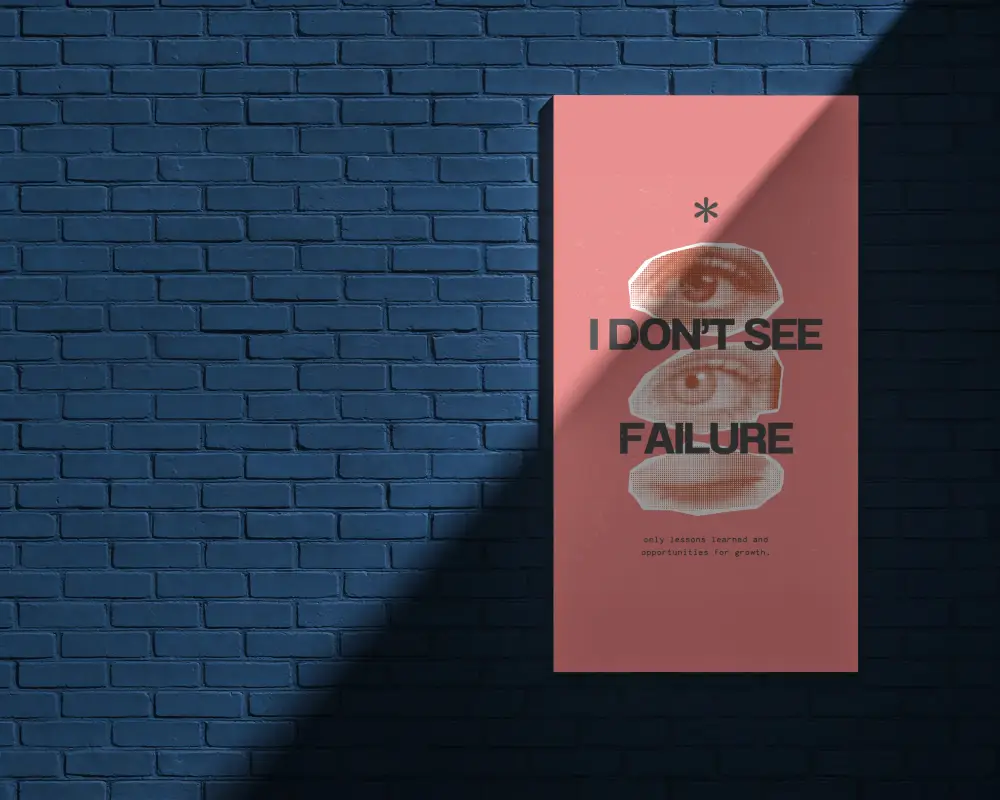 Modern Blank Poster Mockup On Textured Brick Wall With Natural Light Shadow Play
