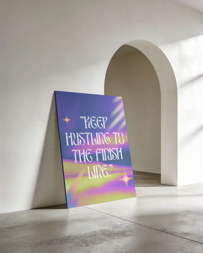 Modern Minimalist Poster Mockup With Arched Doorway And Natural Light Shadow Play